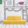 Classic Couch configuration of the Yourigami Kids Play Couch in sunflower-yellow color
